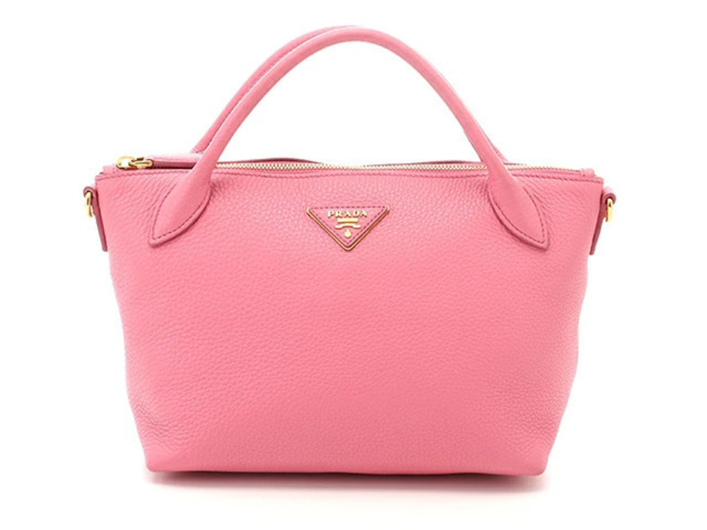 Prada Shoulder Bag Leather Begonia Pink